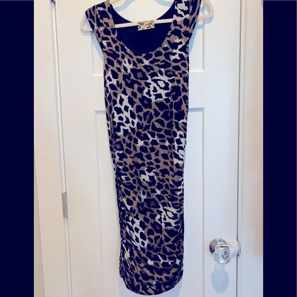 Jetset Leopard Cocktail Dress Medium (M) paired with Nine West Wristlet - Picture 3 of 8